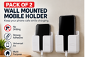 Wall Mounted Mobile Holder for Charging – Pack of 2 | Self-Adhesive Phone Stand
