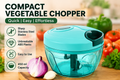 450ml Manual Vegetable Chopper with Stainless Steel Blades | Pull-Cord Kitchen Chopper