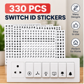330 PCS Switch Board Stickers – Self-Adhesive Switch ID Labels for Fan, Light, TV, AC & More